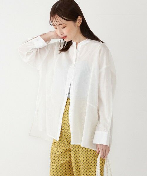 SHIPS / シップス シャツ・ブラウス | SHIPS Colors:〈手洗い可能〉キュプラ コットン シアー オーバー シャツ | 詳細8