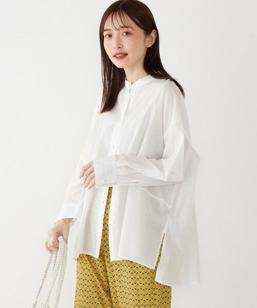 SHIPS / シップス シャツ・ブラウス | SHIPS Colors:〈手洗い可能〉キュプラ コットン シアー オーバー シャツ | 詳細9