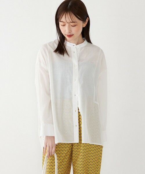 SHIPS / シップス シャツ・ブラウス | SHIPS Colors:〈手洗い可能〉キュプラ コットン シアー オーバー シャツ | 詳細10