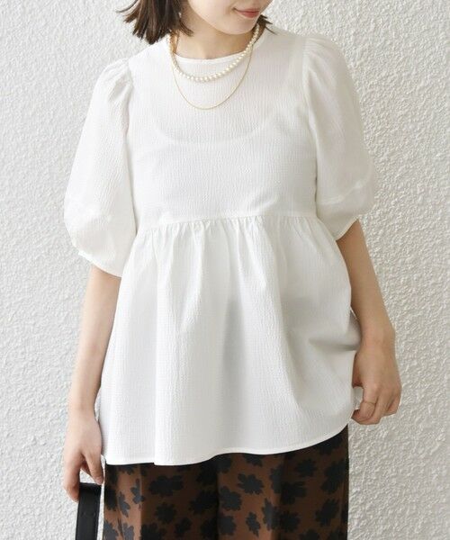 SHIPS / シップス シャツ・ブラウス | SHIPS Colors:〈接触冷感・洗濯機可能〉サッカー ランタンスリーブ ブラウス | 詳細5