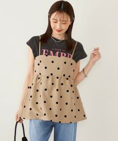 SHIPS / シップス その他トップス | SHIPS Colors:〈洗濯機可能〉フロッキードット デニムライク キャミソール