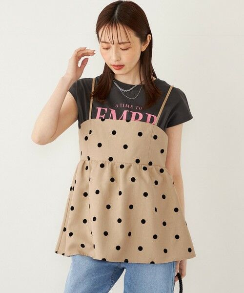 SHIPS / シップス その他トップス | SHIPS Colors:〈洗濯機可能〉フロッキードット デニムライク キャミソール | 詳細17