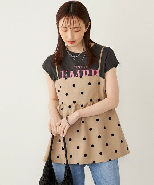 SHIPS / シップス その他トップス | SHIPS Colors:〈洗濯機可能〉フロッキードット デニムライク キャミソール | 詳細18