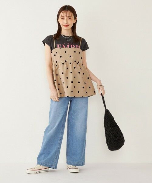 SHIPS / シップス その他トップス | SHIPS Colors:〈洗濯機可能〉フロッキードット デニムライク キャミソール | 詳細19