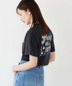 SHIPS / シップス Tシャツ | 【SHIPS Colors 別注】FIRST DOWN:〈撥水〉エンブロイダリー ロゴ Tシャツ