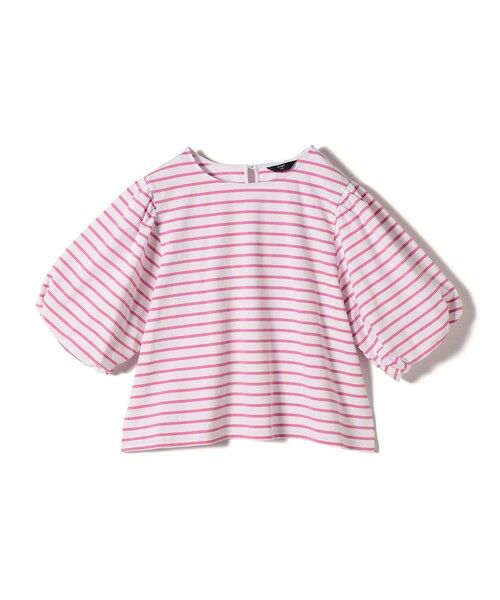 SHIPS / シップス カットソー | SHIPS Colors:〈洗濯機可能〉カラー ボーダー ギャザー スリーブ プルオーバー | 詳細1
