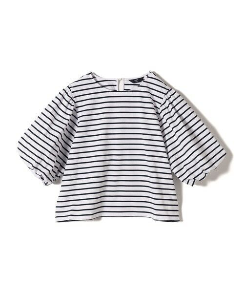SHIPS / シップス カットソー | SHIPS Colors:〈洗濯機可能〉カラー ボーダー ギャザー スリーブ プルオーバー | 詳細28