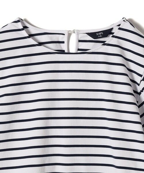 SHIPS / シップス カットソー | SHIPS Colors:〈洗濯機可能〉カラー ボーダー ギャザー スリーブ プルオーバー | 詳細30
