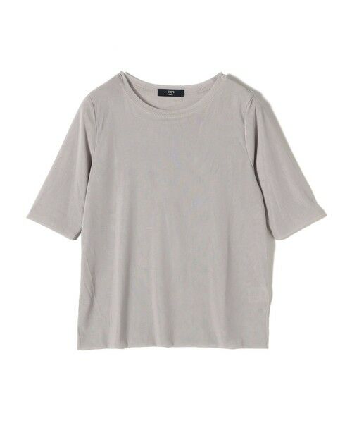 SHIPS / シップス カットソー | SHIPS Colors:〈手洗い可能〉チュール ショートスリーブ トップス（ライトグレー）
