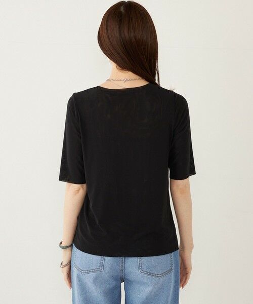 SHIPS / シップス カットソー | SHIPS Colors:〈手洗い可能〉チュール ショートスリーブ トップス | 詳細6