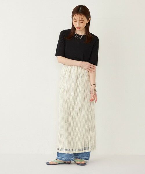 SHIPS / シップス カットソー | SHIPS Colors:〈手洗い可能〉チュール ショートスリーブ トップス | 詳細11