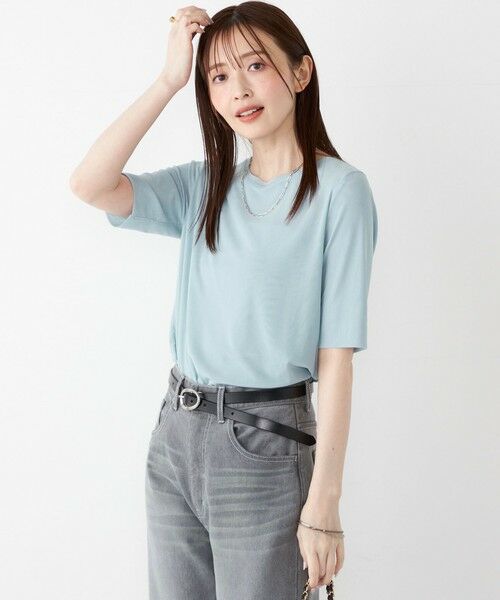 SHIPS / シップス カットソー | SHIPS Colors:〈手洗い可能〉チュール ショートスリーブ トップス | 詳細22