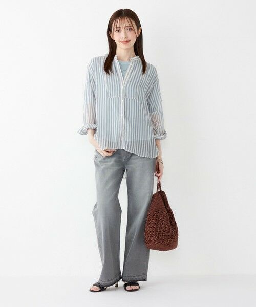 SHIPS / シップス カットソー | SHIPS Colors:〈手洗い可能〉チュール ショートスリーブ トップス | 詳細26