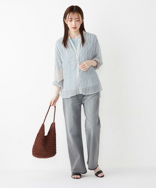 SHIPS / シップス カットソー | SHIPS Colors:〈手洗い可能〉チュール ショートスリーブ トップス | 詳細27