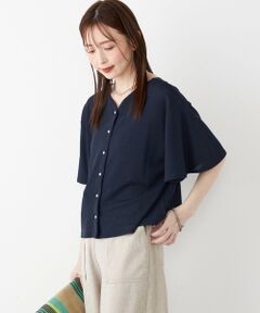 SHIPS / シップス カットソー | SHIPS Colors:〈手洗い可能〉リネンライク フレアスリーブ トップス