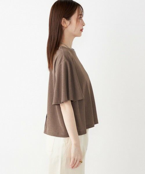 SHIPS / シップス カットソー | SHIPS Colors:〈手洗い可能〉リネンライク フレアスリーブ トップス | 詳細11