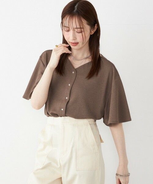 SHIPS / シップス カットソー | SHIPS Colors:〈手洗い可能〉リネンライク フレアスリーブ トップス | 詳細19