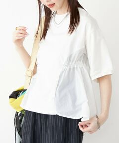 SHIPS / シップス カットソー | SHIPS Colors:〈洗濯機可能〉ミニ裏毛 ドッキング トップス◇