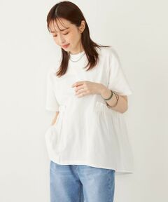 SHIPS / シップス Tシャツ | SHIPS Colors:〈手洗い可能〉ドッキング ペプラム ショートスリーブ トップス◇