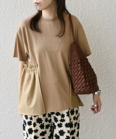 SHIPS / シップス Tシャツ | SHIPS Colors:〈手洗い可能〉ドッキング ペプラム ショートスリーブ トップス◇