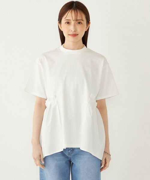 SHIPS / シップス Tシャツ | SHIPS Colors:〈手洗い可能〉ドッキング ペプラム ショートスリーブ トップス◇ | 詳細3