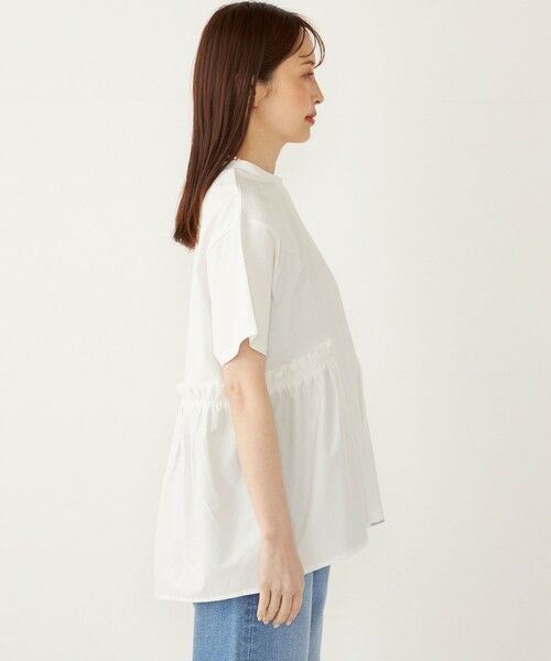 SHIPS / シップス Tシャツ | SHIPS Colors:〈手洗い可能〉ドッキング ペプラム ショートスリーブ トップス◇ | 詳細6