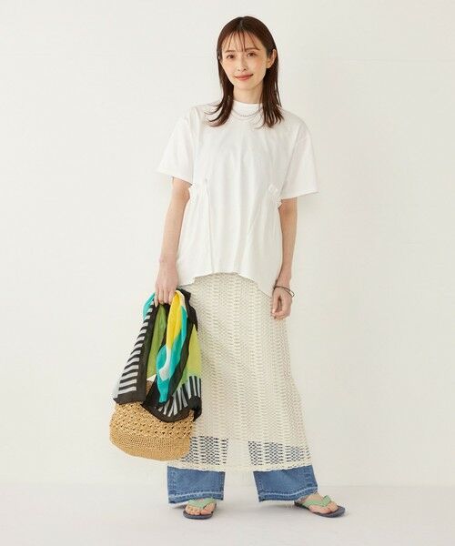 SHIPS / シップス Tシャツ | SHIPS Colors:〈手洗い可能〉ドッキング ペプラム ショートスリーブ トップス◇ | 詳細7