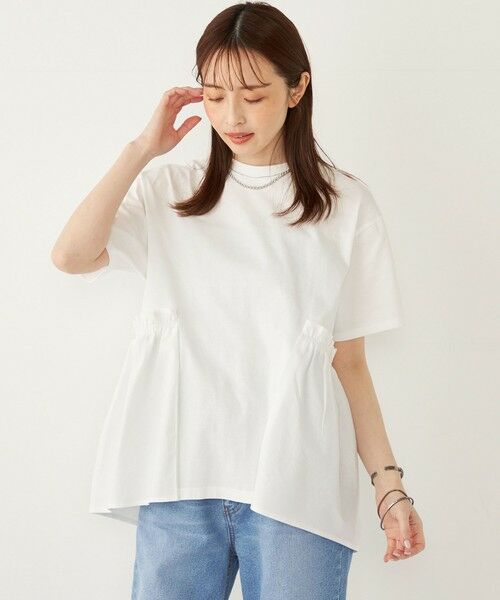 SHIPS / シップス Tシャツ | SHIPS Colors:〈手洗い可能〉ドッキング ペプラム ショートスリーブ トップス◇ | 詳細8