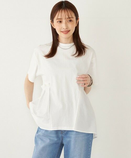 美品✨華やぐバルーンスリーブぺプラムトップスときれいなスリットパンツのセット 楽天市場】【25AW×半額クーポン】トップス 異素材ドッキング
