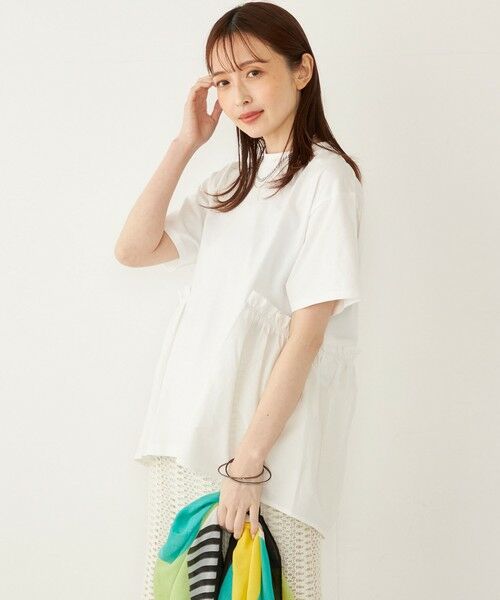 SHIPS / シップス Tシャツ | SHIPS Colors:〈手洗い可能〉ドッキング ペプラム ショートスリーブ トップス◇ | 詳細11