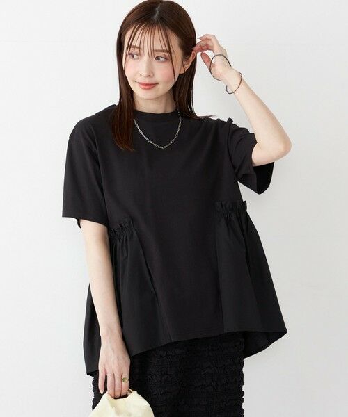 SHIPS / シップス Tシャツ | SHIPS Colors:〈手洗い可能〉ドッキング ペプラム ショートスリーブ トップス◇ | 詳細19