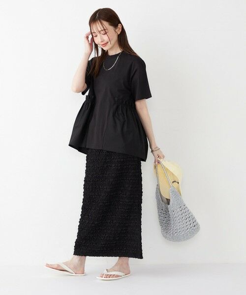 SHIPS / シップス Tシャツ | SHIPS Colors:〈手洗い可能〉ドッキング ペプラム ショートスリーブ トップス◇ | 詳細23