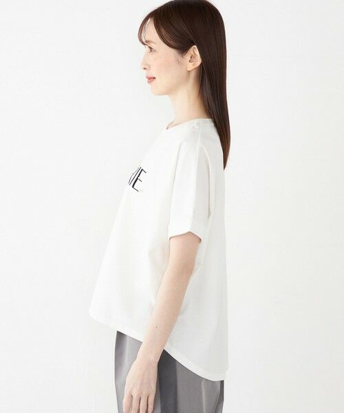 SHIPS / シップス Tシャツ | SHIPS Colors:〈接触冷感・手洗い可能〉フロッキー ロゴ ドルマン Tシャツ◇ | 詳細4