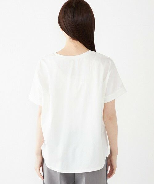 SHIPS / シップス Tシャツ | SHIPS Colors:〈接触冷感・手洗い可能〉フロッキー ロゴ ドルマン Tシャツ◇ | 詳細5