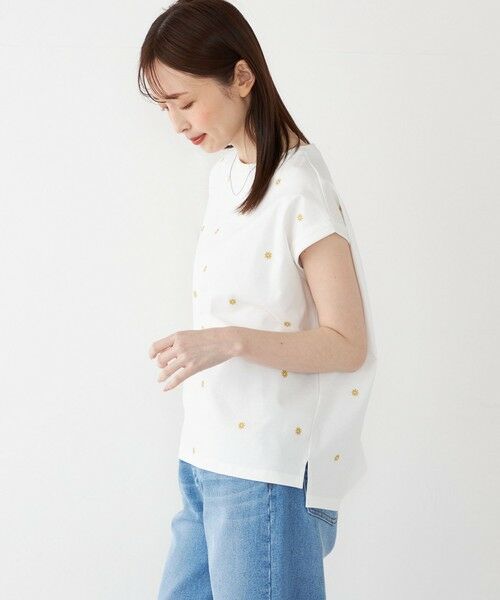 SHIPS / シップス カットソー（半袖以外） | SHIPS Colors:リンク フラワー エンブロイダリー トップス◇ | 詳細14