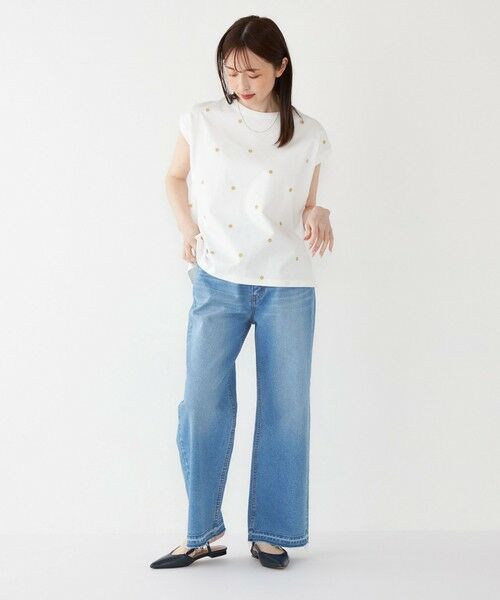 SHIPS / シップス カットソー（半袖以外） | SHIPS Colors:リンク フラワー エンブロイダリー トップス◇ | 詳細15