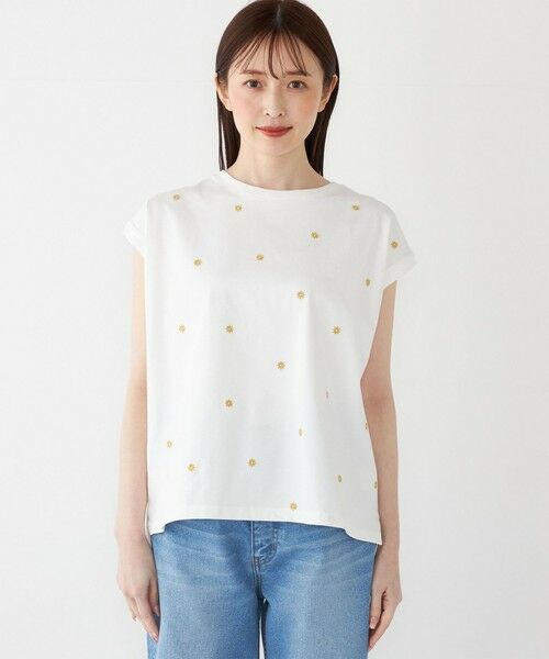 SHIPS / シップス カットソー（半袖以外） | SHIPS Colors:リンク フラワー エンブロイダリー トップス◇ | 詳細9