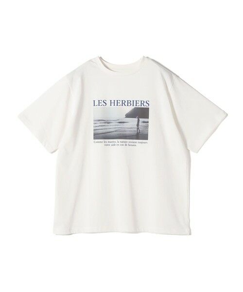 SHIPS / シップス Tシャツ | SHIPS Colors:〈接触冷感・UVカット〉サンセット フォト Tシャツ◇ | 詳細1