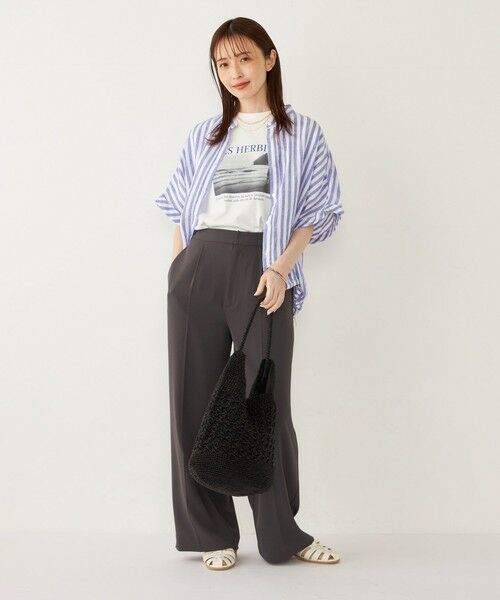 SHIPS / シップス Tシャツ | SHIPS Colors:〈接触冷感・UVカット〉サンセット フォト Tシャツ◇ | 詳細12