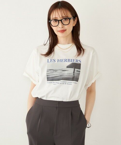 SHIPS / シップス Tシャツ | SHIPS Colors:〈接触冷感・UVカット〉サンセット フォト Tシャツ◇ | 詳細13