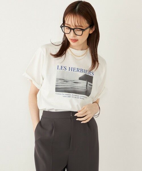 SHIPS / シップス Tシャツ | SHIPS Colors:〈接触冷感・UVカット〉サンセット フォト Tシャツ◇ | 詳細14