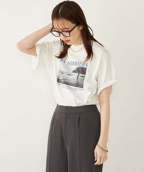 SHIPS / シップス Tシャツ | SHIPS Colors:〈接触冷感・UVカット〉サンセット フォト Tシャツ◇ | 詳細15