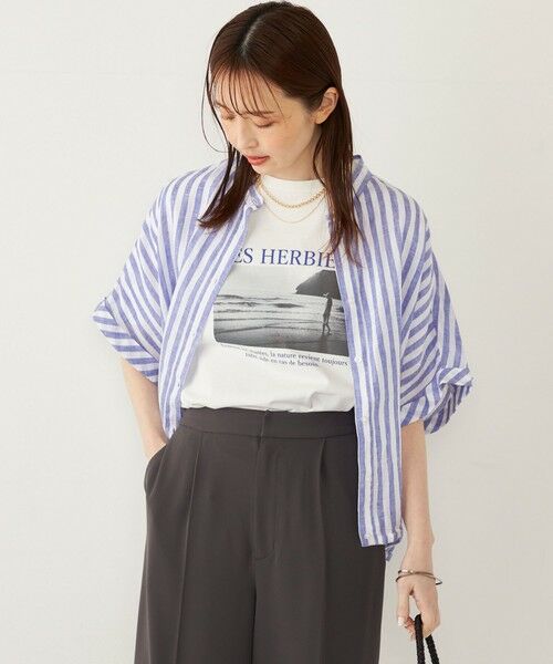 SHIPS / シップス Tシャツ | SHIPS Colors:〈接触冷感・UVカット〉サンセット フォト Tシャツ◇ | 詳細19