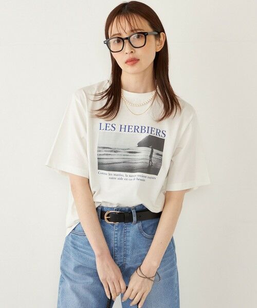 SHIPS / シップス Tシャツ | SHIPS Colors:〈接触冷感・UVカット〉サンセット フォト Tシャツ◇ | 詳細23