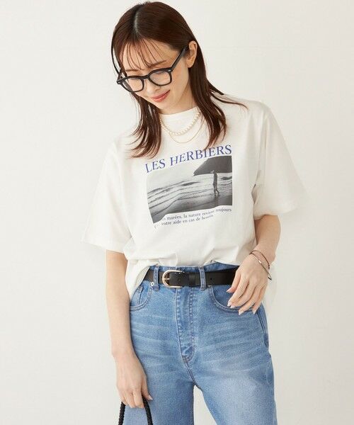 SHIPS / シップス Tシャツ | SHIPS Colors:〈接触冷感・UVカット〉サンセット フォト Tシャツ◇ | 詳細24