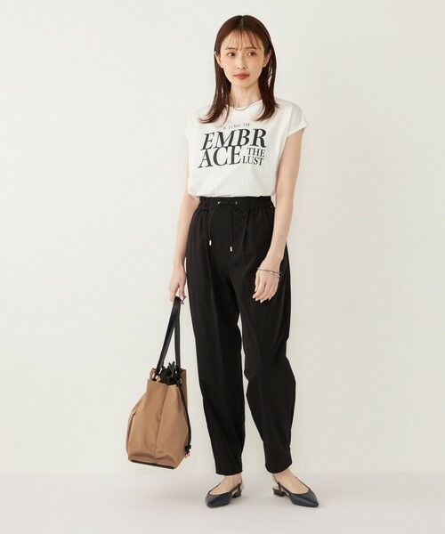 SHIPS / シップス Tシャツ | SHIPS Colors:〈接触冷感・UVカット〉フレンチスリーブ ロゴ Tシャツ◇ | 詳細7