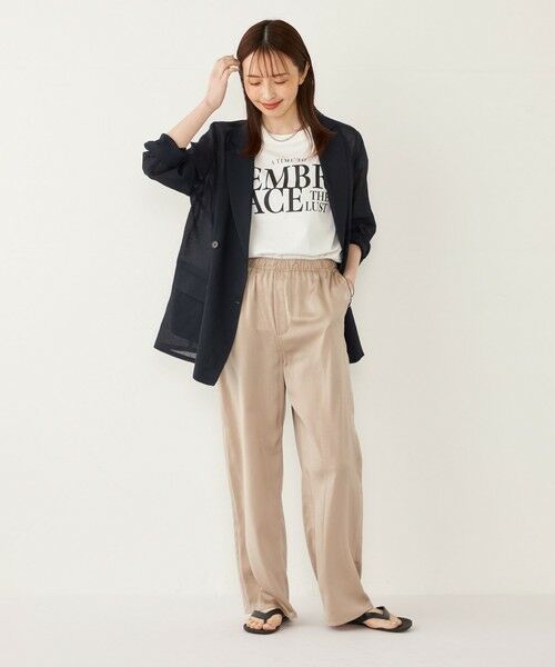 SHIPS / シップス Tシャツ | SHIPS Colors:〈接触冷感・UVカット〉フレンチスリーブ ロゴ Tシャツ◇ | 詳細8