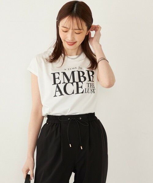 SHIPS / シップス Tシャツ | SHIPS Colors:〈接触冷感・UVカット〉フレンチスリーブ ロゴ Tシャツ◇ | 詳細11