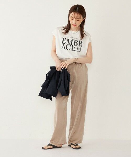 SHIPS / シップス Tシャツ | SHIPS Colors:〈接触冷感・UVカット〉フレンチスリーブ ロゴ Tシャツ◇ | 詳細14