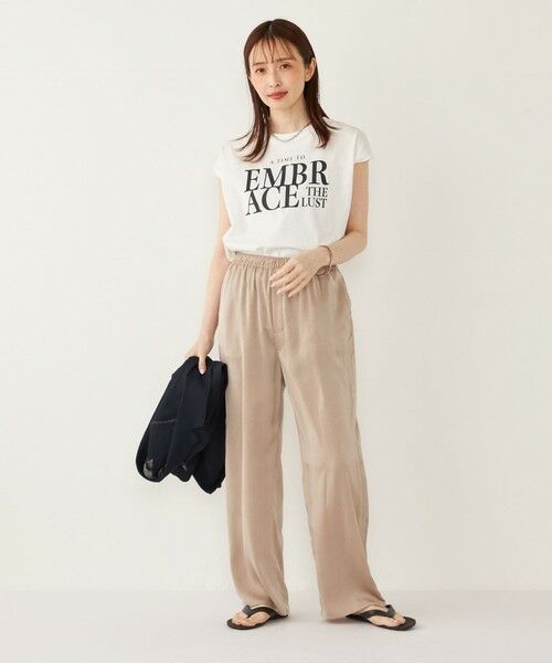 SHIPS / シップス Tシャツ | SHIPS Colors:〈接触冷感・UVカット〉フレンチスリーブ ロゴ Tシャツ◇ | 詳細15